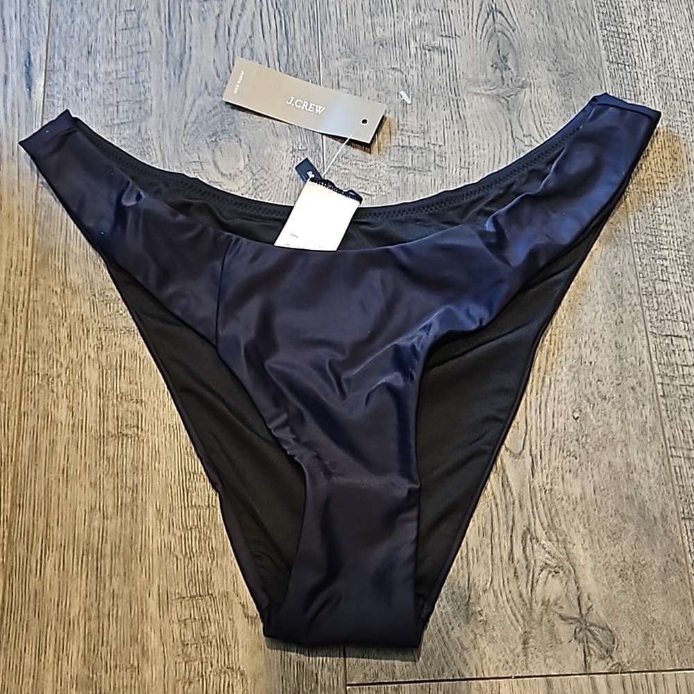 JCrew Cheeky Curved Waist Navy Blue Small Bikini Bottom BNWT